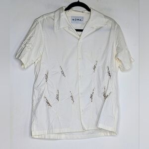 NOMA Wheat 🌾 Embroidered Button Down Shirt
